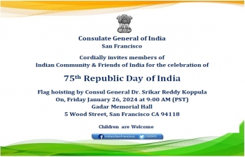 75th Republic Day of India - Flag Hoisting